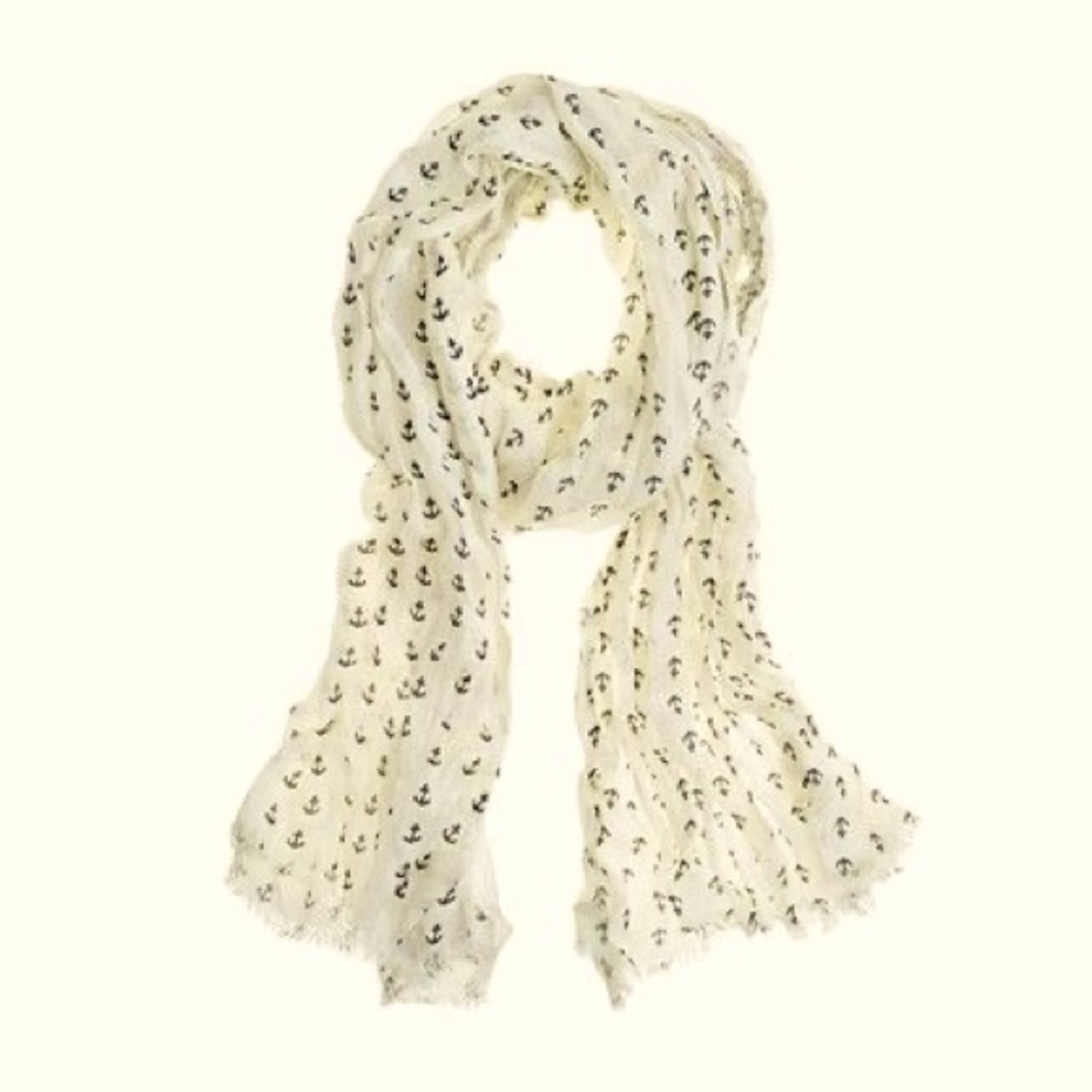 JCrew Anchor Print Scarf